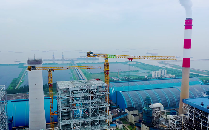 双塔合璧！华能太仓电厂项目壹定发超大塔显身手